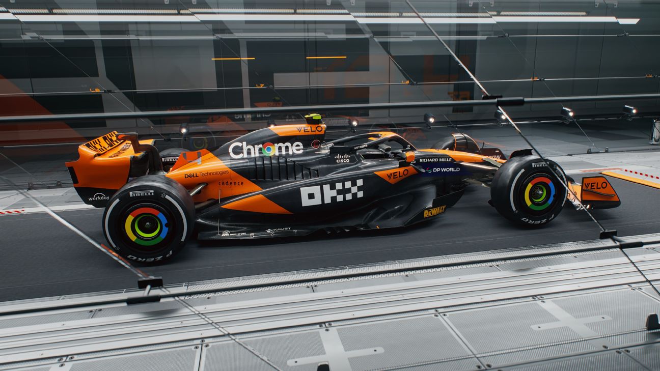 Carro de Fórmula 1 da McLaren equipado com motor Mercedes