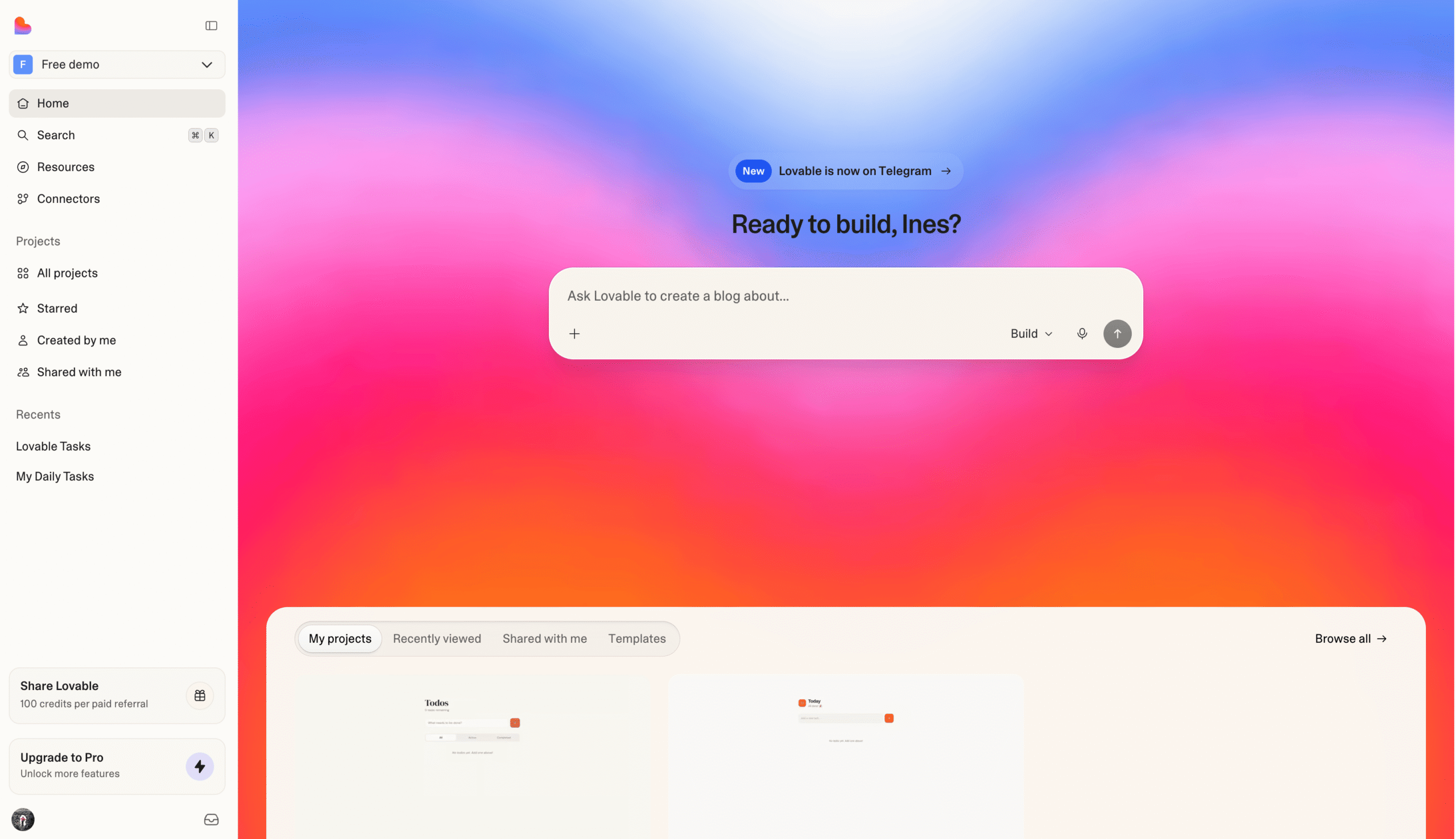 Robô de coleta Apify conectado a app criado sem código puxando dados frescos automaticamente